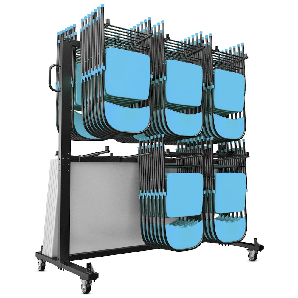 Large Mobile Folding Chair and Table Dolly Cart. Picture 1