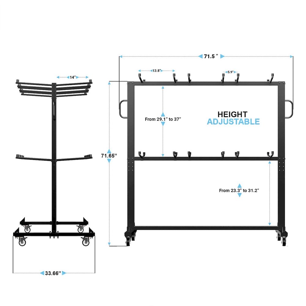 Large Mobile Folding Chair and Table Dolly Cart. Picture 6