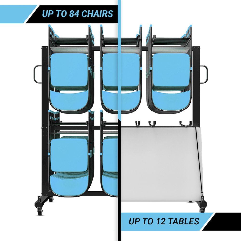 Large Mobile Folding Chair and Table Dolly Cart. Picture 12