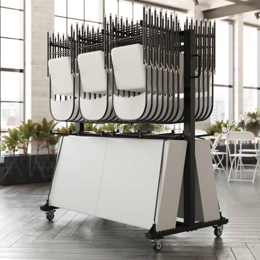 Large Mobile Folding Chair and Table Dolly Cart. Picture 7