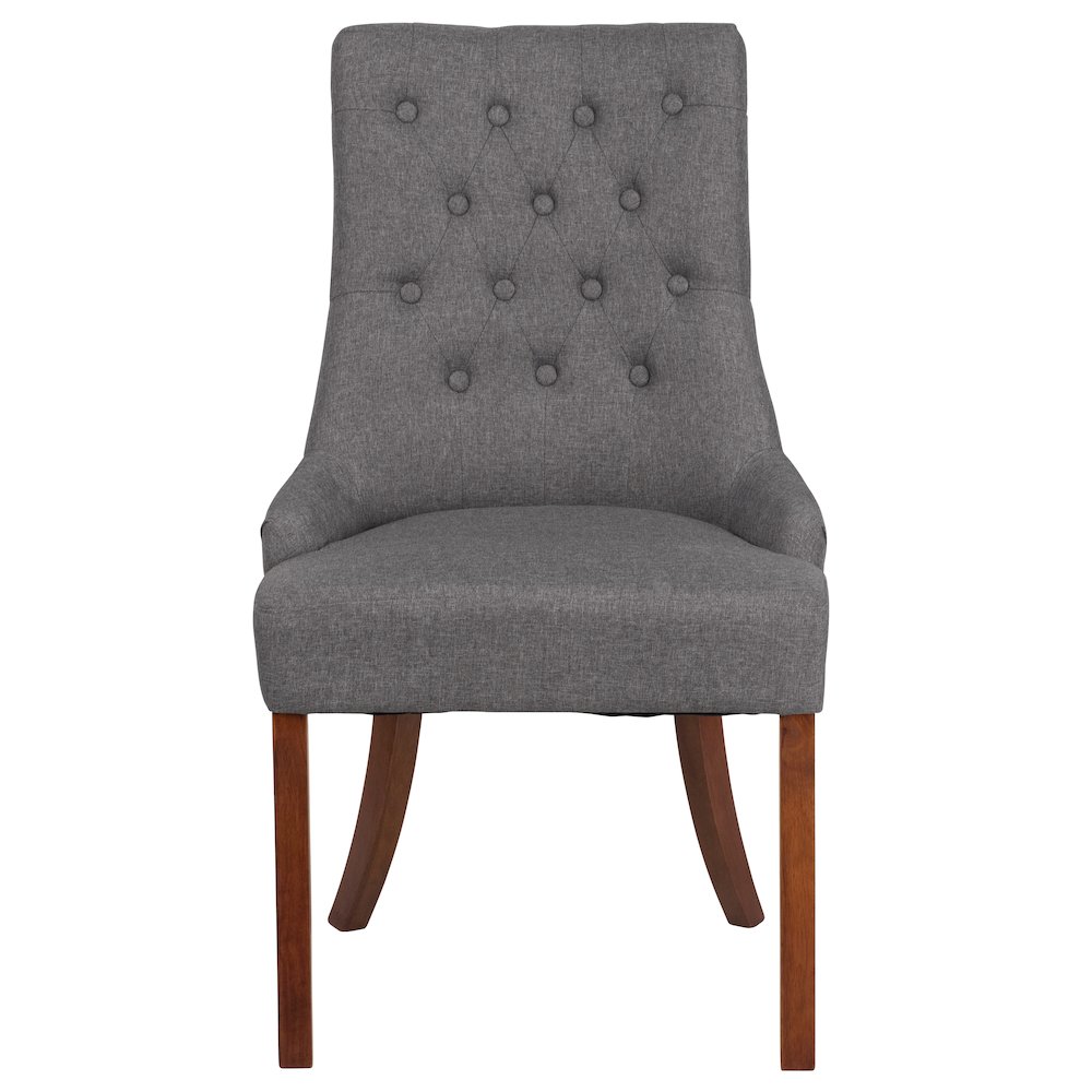 Paddington Gray Fabric Tufted Chair. Picture 6