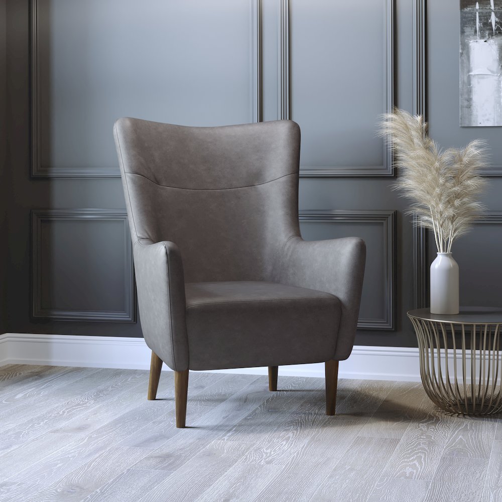 Modern Commercial Grade Wingback Accent Chair. Picture 8