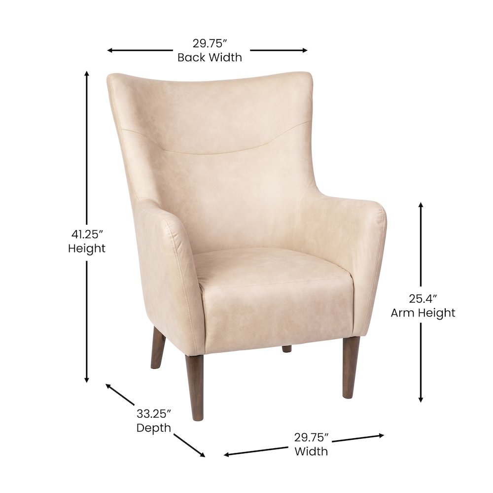 Modern Commercial Grade Wingback Accent Chair. Picture 5