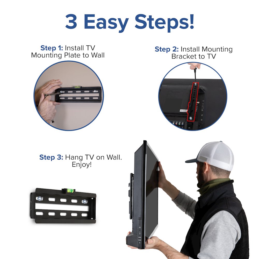 Full Motion TV Wall Mount - Fit most TV's 40" - 84" (Weight Cap 100LB). Picture 5