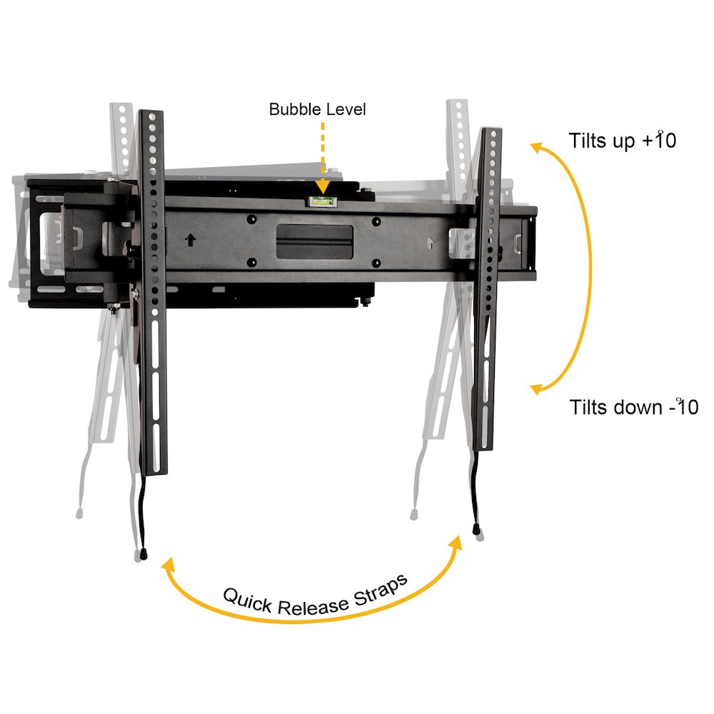 Full Motion TV Wall Mount - Fit most TV's 40" - 84" (Weight Cap 100LB). Picture 6