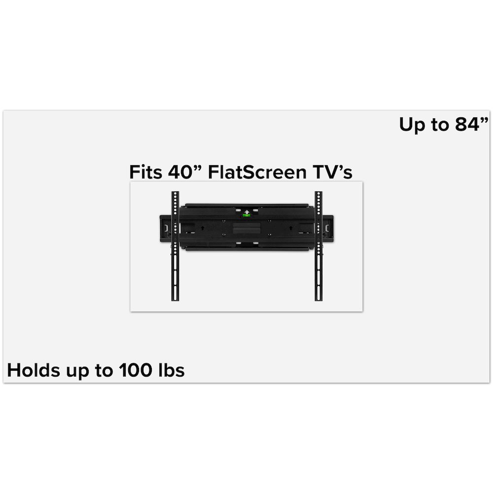 Full Motion TV Wall Mount - Fit most TV's 40" - 84" (Weight Cap 100LB). Picture 8