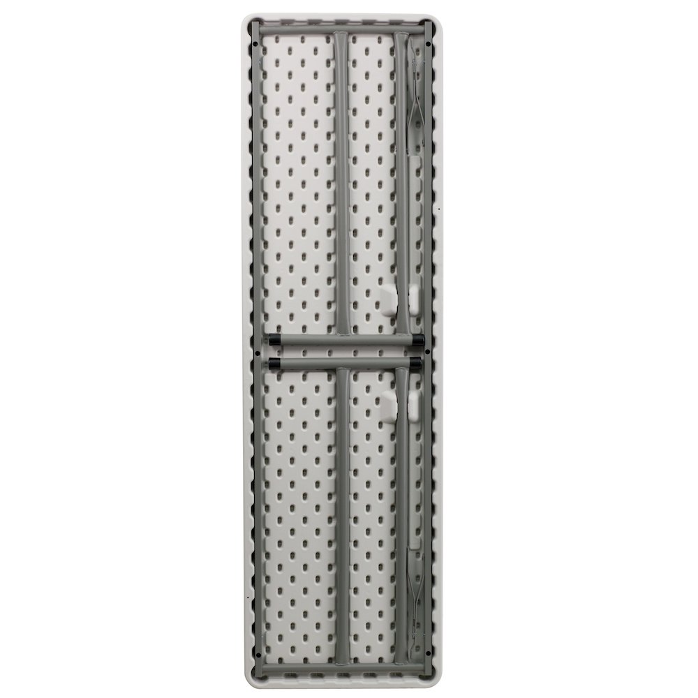 5-Foot Granite White Plastic Folding Training Table. Picture 2