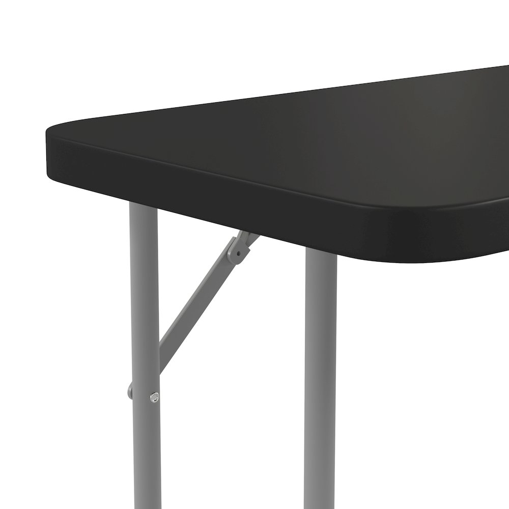 6-Foot Black Plastic Folding Training Table. Picture 11