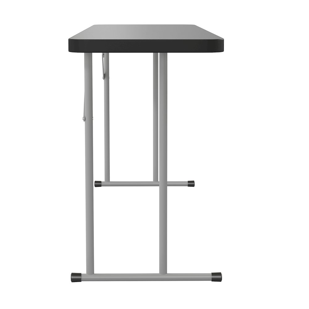6-Foot Black Plastic Folding Training Table. Picture 12