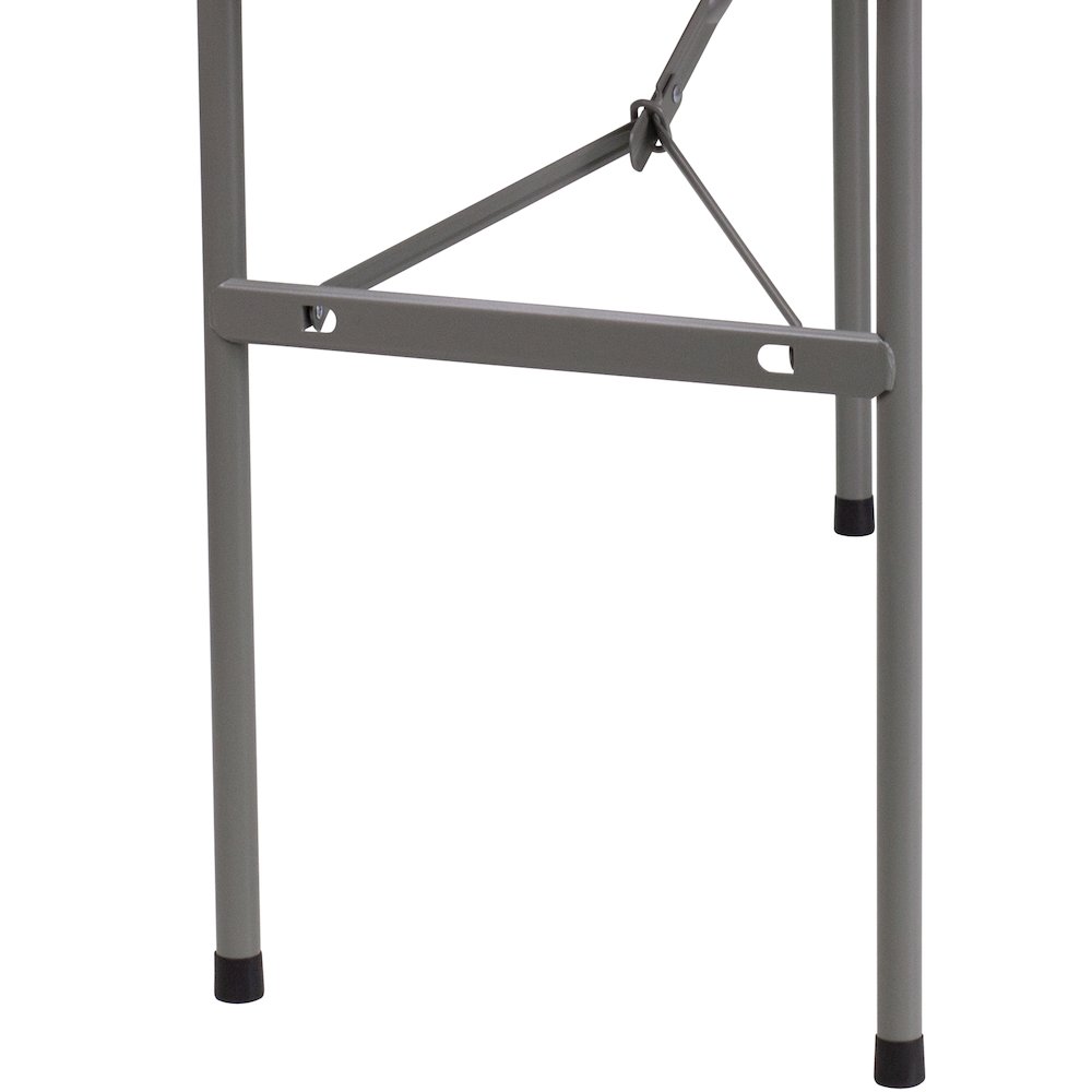 4-Foot Granite White Plastic Folding Table. Picture 5