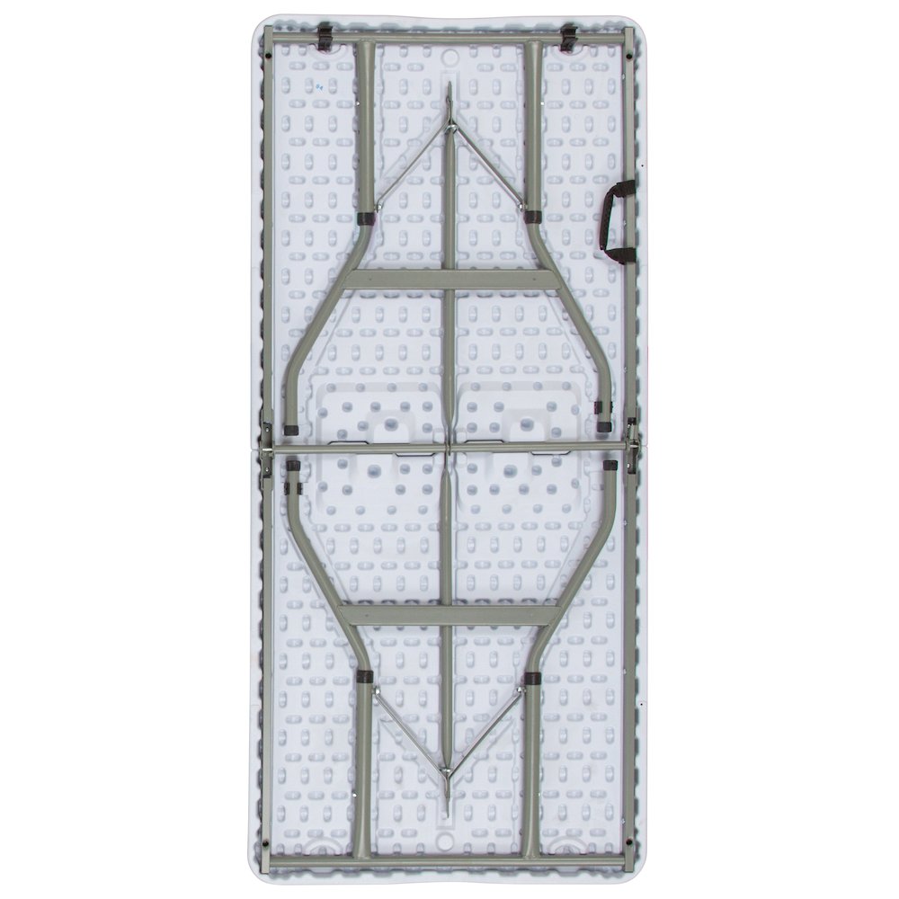 5-Foot Height Bi-Fold Granite White Plastic Banquet and Event Folding Table. Picture 13