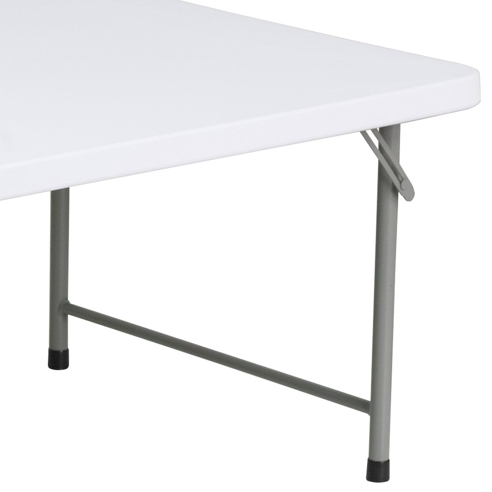 4.93-Foot Kid's Granite White Plastic Folding Table. Picture 10