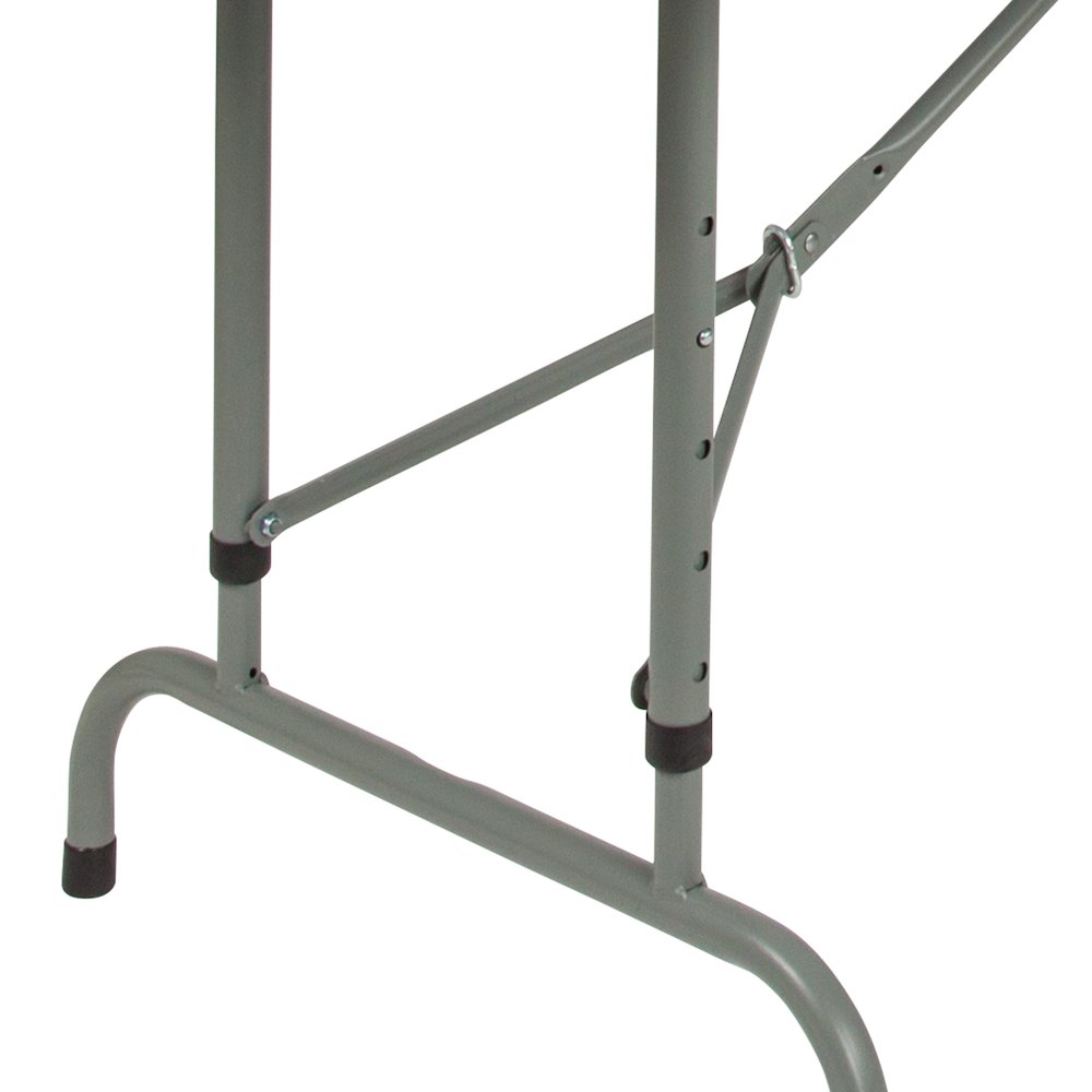 8-Foot Height Adjustable Granite White Plastic Folding Table. Picture 11