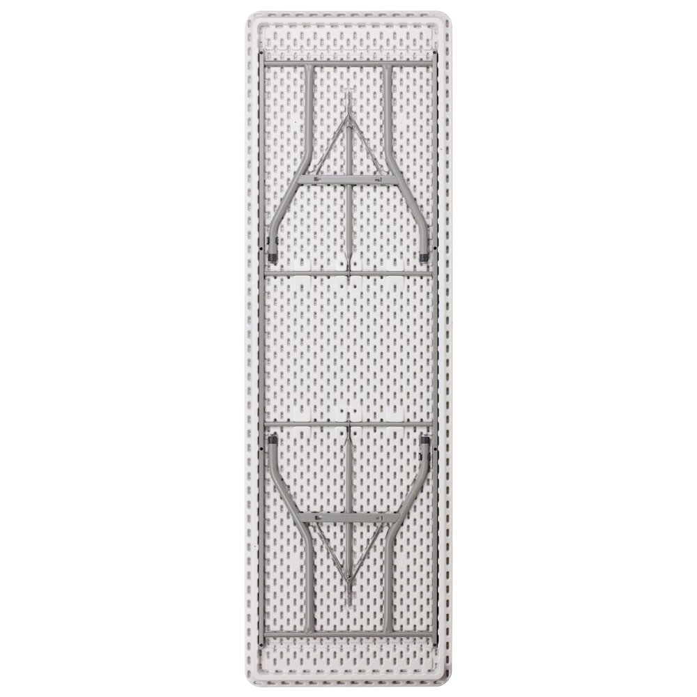 8-Foot Granite White Plastic Folding Table. Picture 10