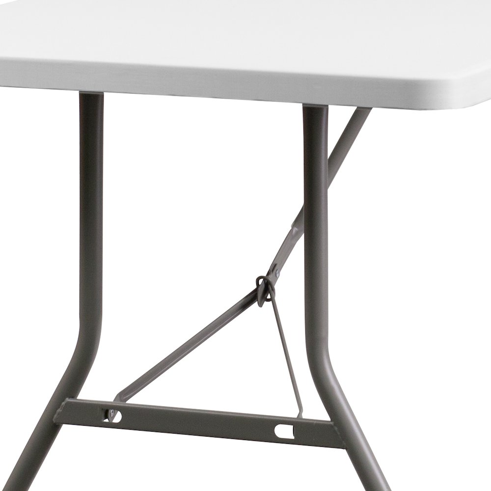 8-Foot Granite White Plastic Folding Table. Picture 11