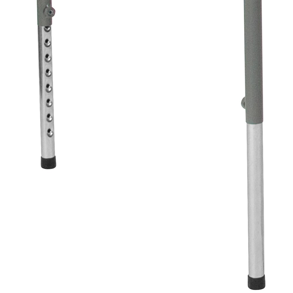 2.79-Foot Square Height Adjustable Granite White Plastic Folding Table. Picture 10