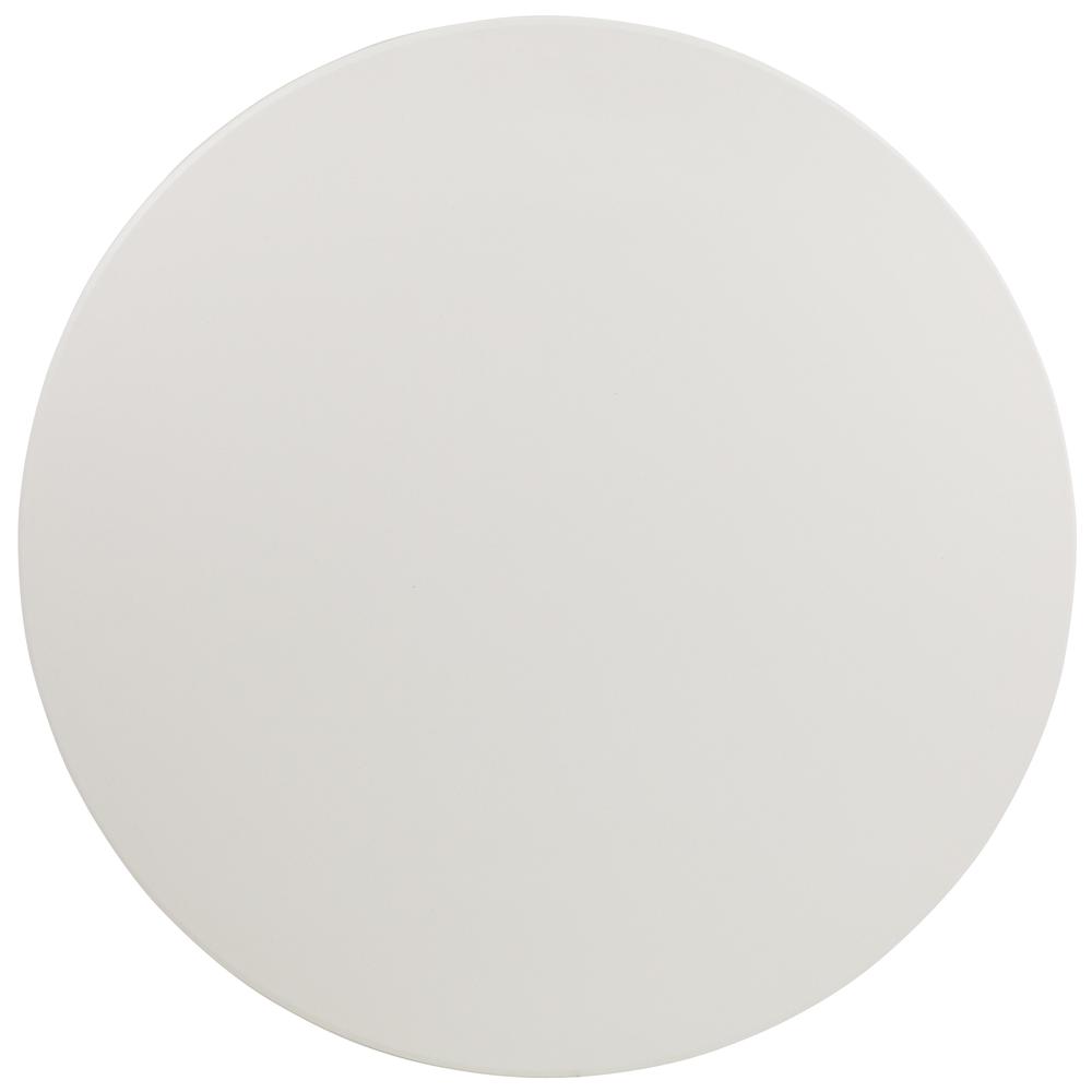 5-Foot Round Granite White Plastic Folding Table. Picture 3