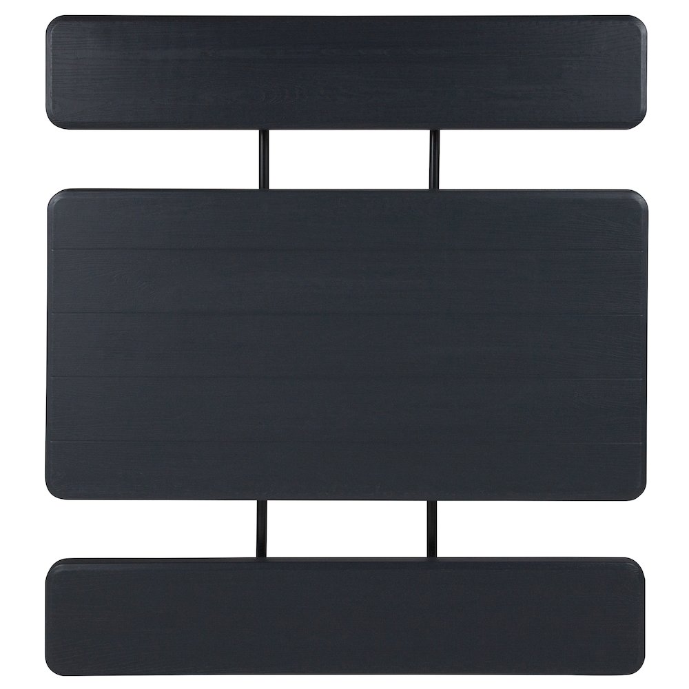 Charcoal Wood Grain Folding Picnic Table and Benches - 4.5 Foot Folding Table. Picture 6