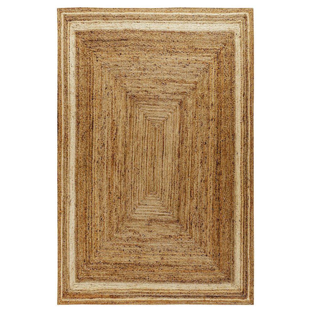 Natural Fiber Jute Area Rug 8' x 10' - Braided Jute Rug - Natural Area Rugs. Picture 1