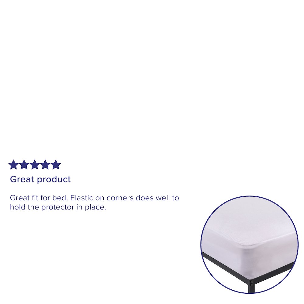 Vinyl Free Mattress Protector - Breathable Fabric Surface, King. Picture 4