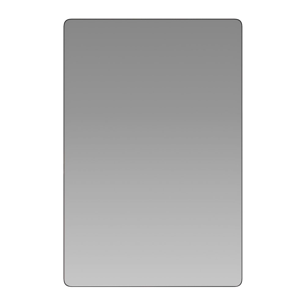 24" x 36" Decorative Wall Mirror - Rounded Corners, Black. Picture 1