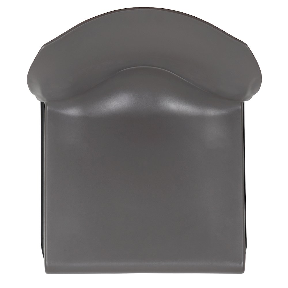 Gray Full Back Contoured Stack Chair with Black Powder Coated Sled Base. Picture 12