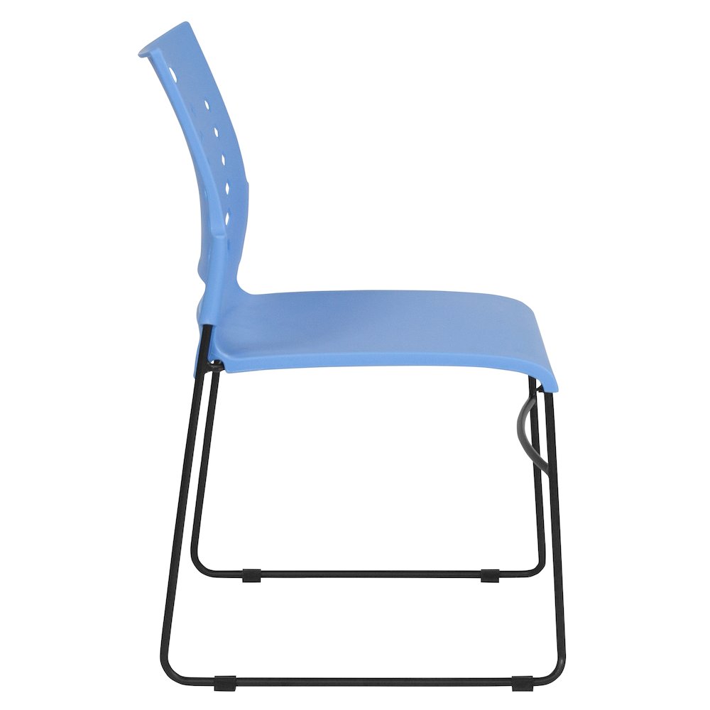 881 lb. Capacity Blue Sled Base Stack Chair with Air-Vent Back. Picture 8