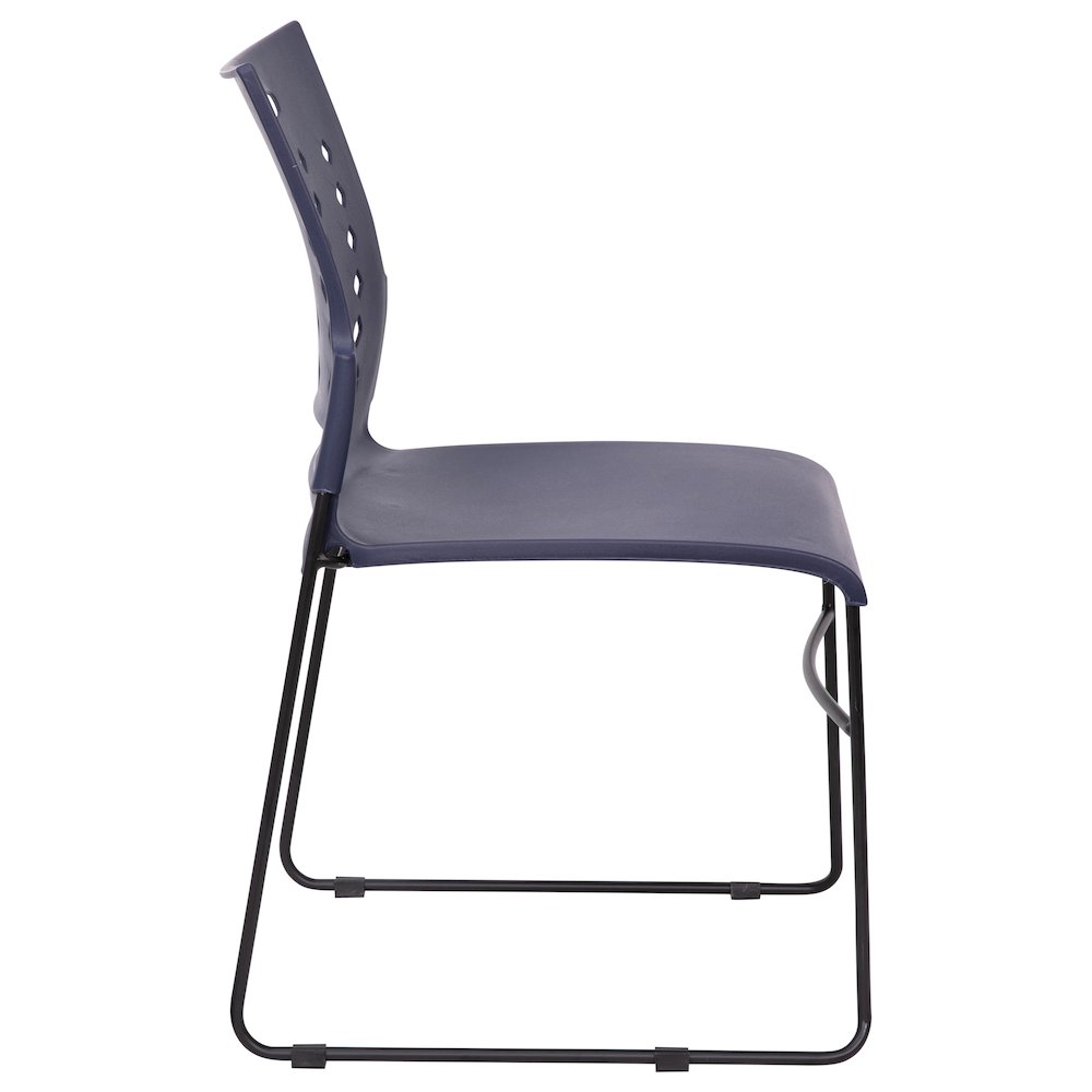 881 lb. Capacity Navy Sled Base Stack Chair with Air-Vent Back. Picture 10