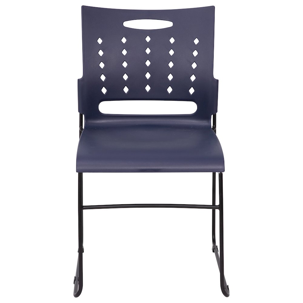 881 lb. Capacity Navy Sled Base Stack Chair with Air-Vent Back. Picture 11