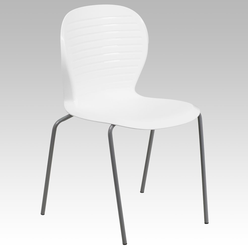551 lb. Capacity White Stack Chair. Picture 1