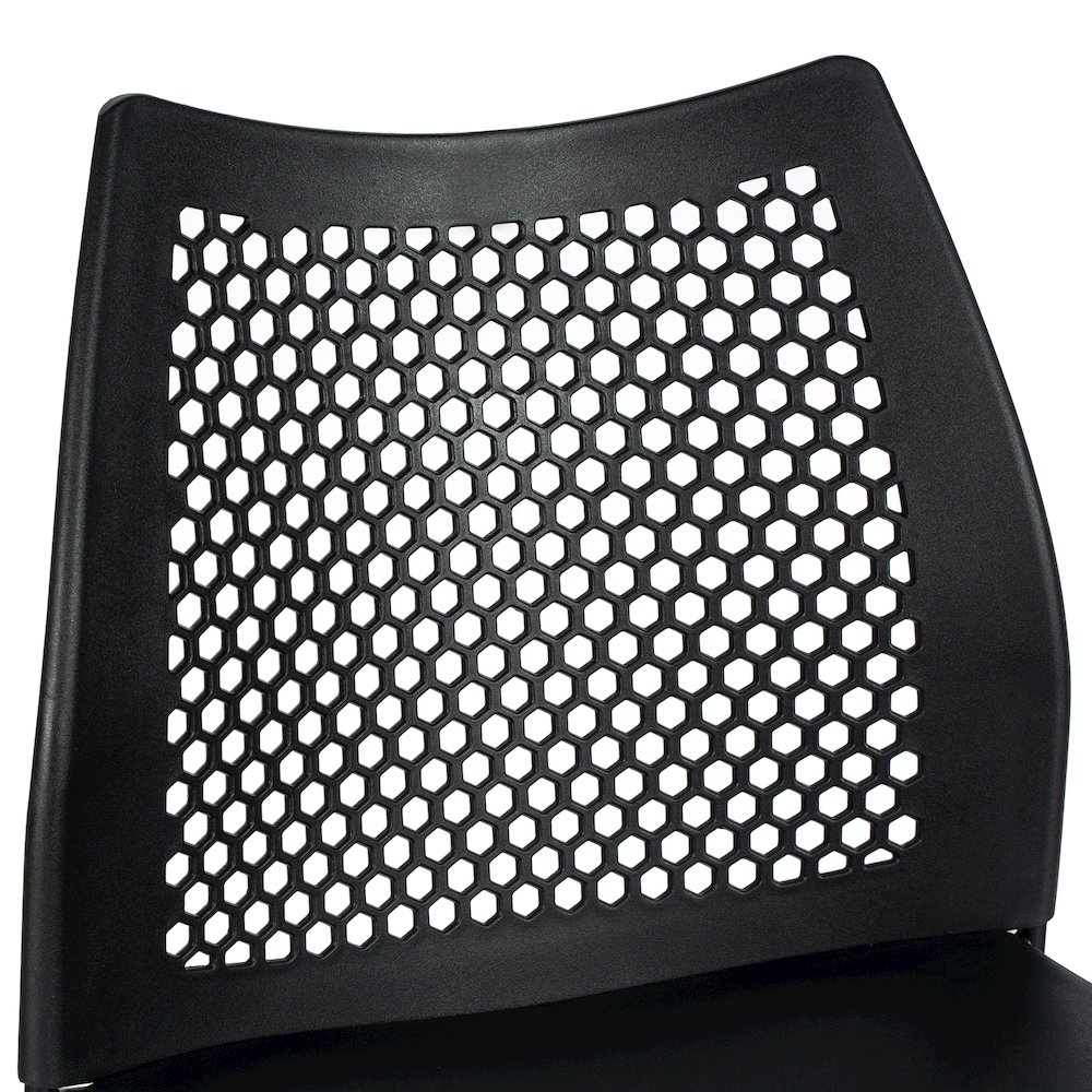 HERCULES Stack Bar Stool with Air-Vent Back and Powder Coated Sled Base. Picture 10