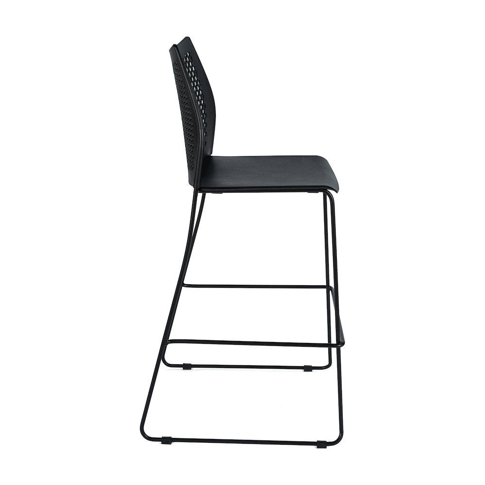 HERCULES Stack Bar Stool with Air-Vent Back and Powder Coated Sled Base. Picture 8