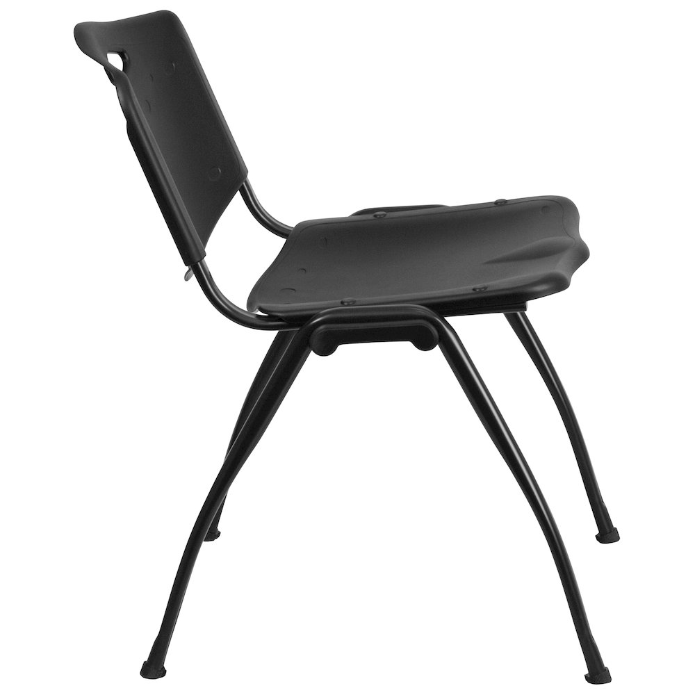 880 lb. Capacity Black Plastic Stack Chair. Picture 3
