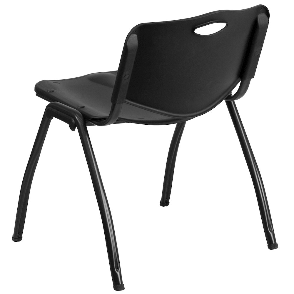 880 lb. Capacity Black Plastic Stack Chair. Picture 2