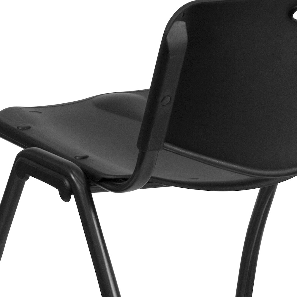 880 lb. Capacity Black Plastic Stack Chair. Picture 5