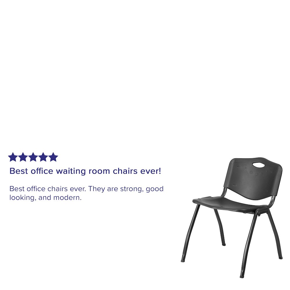 880 lb. Capacity Black Plastic Stack Chair. Picture 9