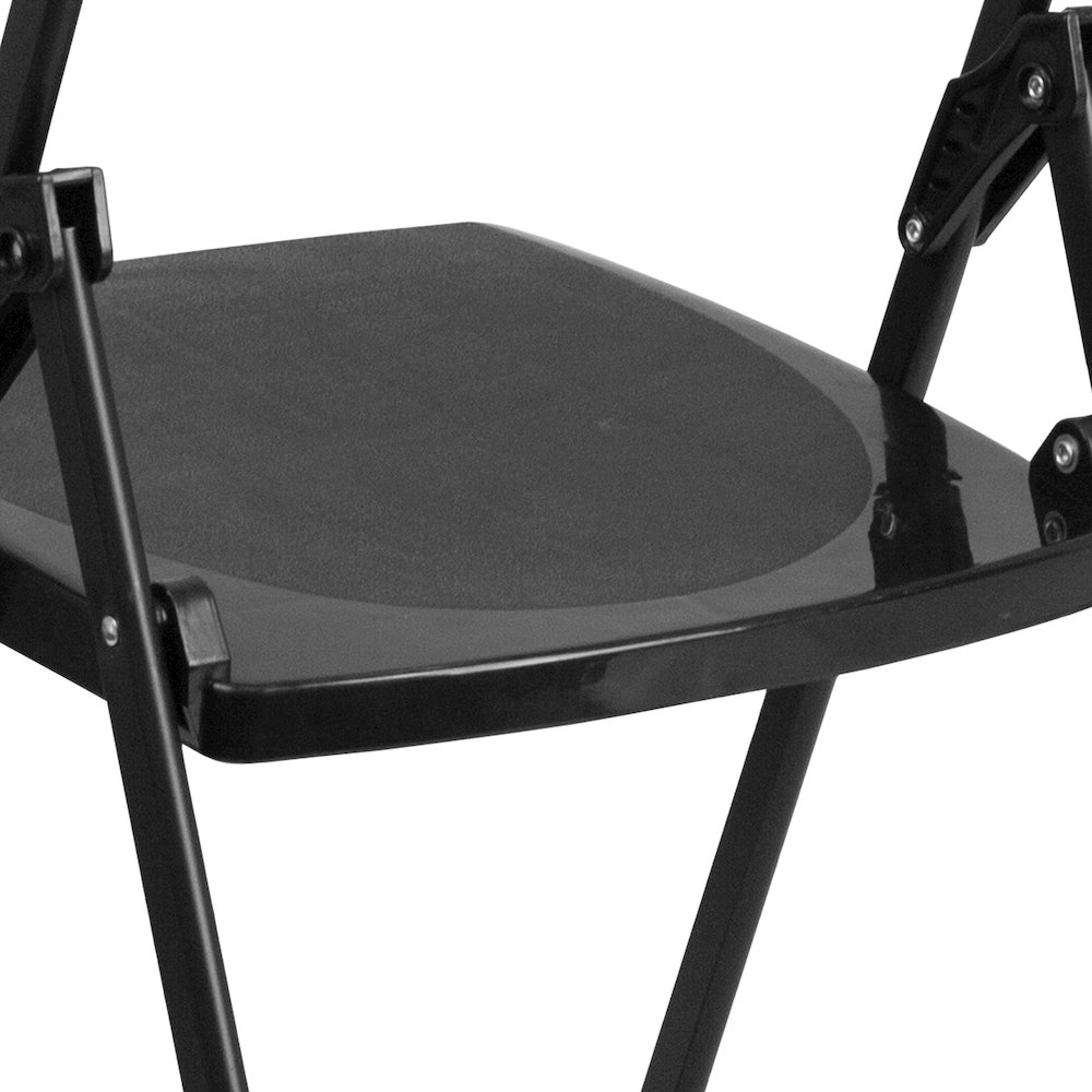 2 Pack 500 lb. Capacity Heavy Duty Black Plastic Folding Chair. Picture 16