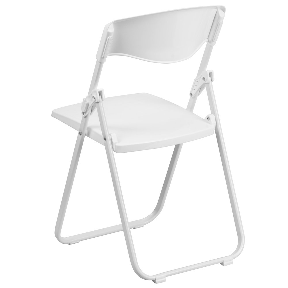 2 Pack 500 lb. Capacity Heavy Duty White Plastic Folding Chair. Picture 12
