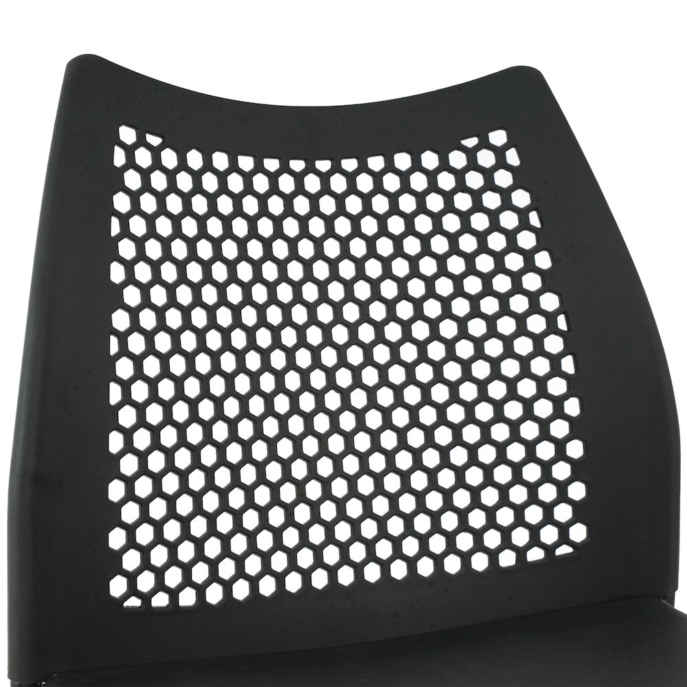 Black Stack Chair with Air-Vent Back, Non-Sled Base. Picture 11