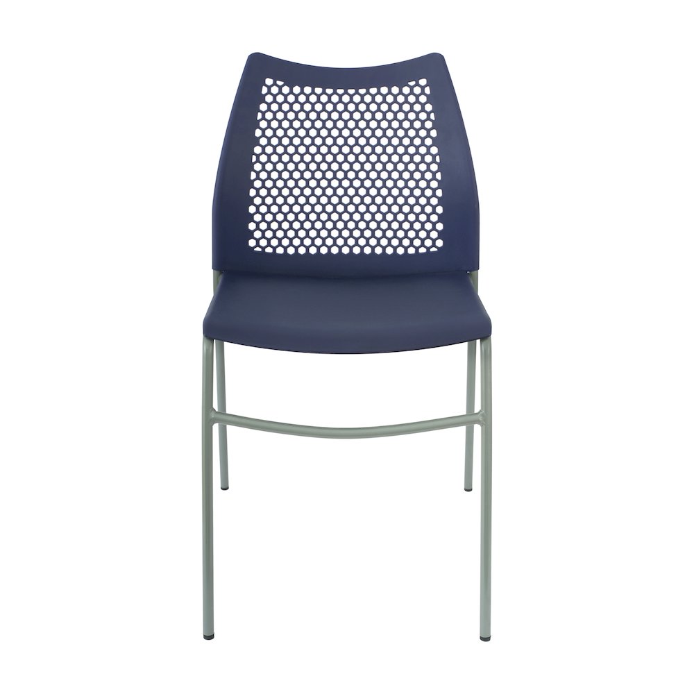 Navy Stack Chair with Air-Vent Back, Non-Sled Base. Picture 9