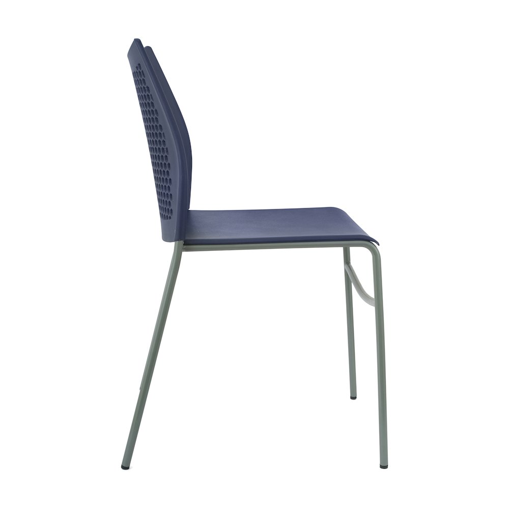 Navy Stack Chair with Air-Vent Back, Non-Sled Base. Picture 8