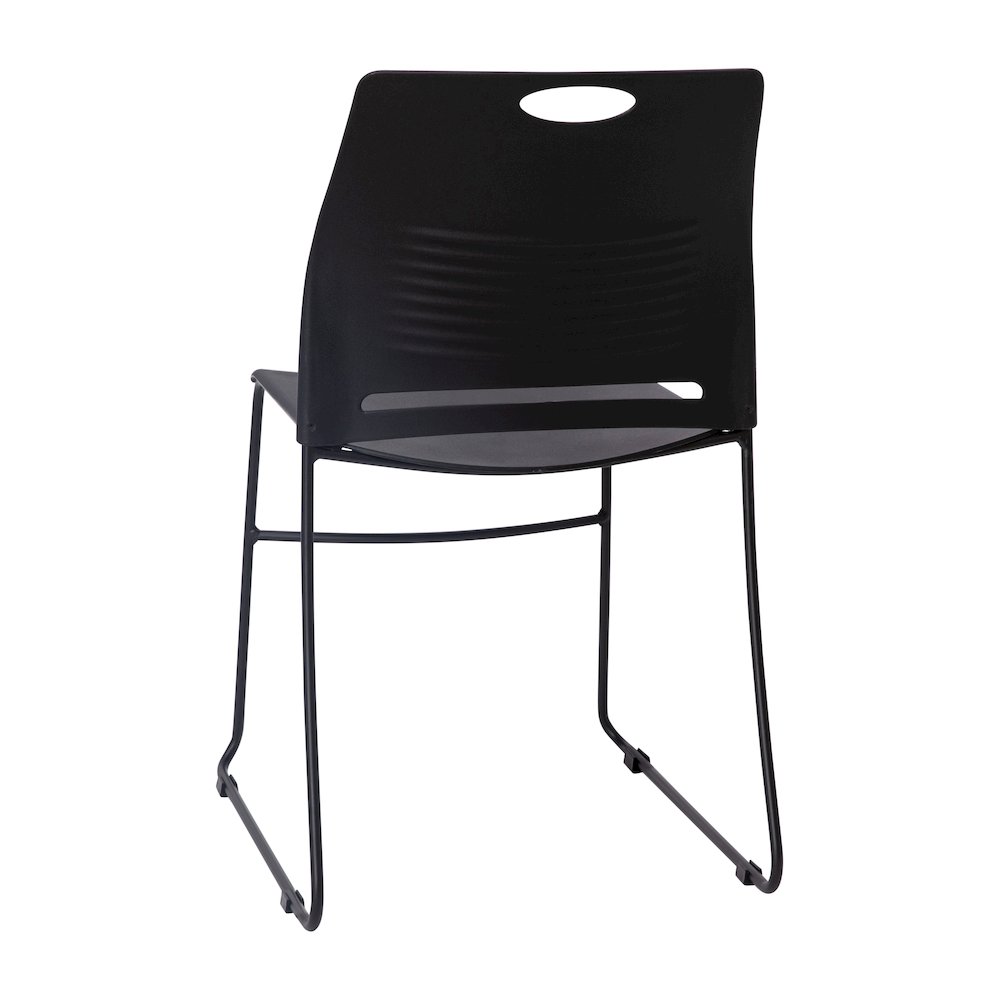 Modern Commercial Grade Contoured Stack Chair with Sled Base. Picture 8