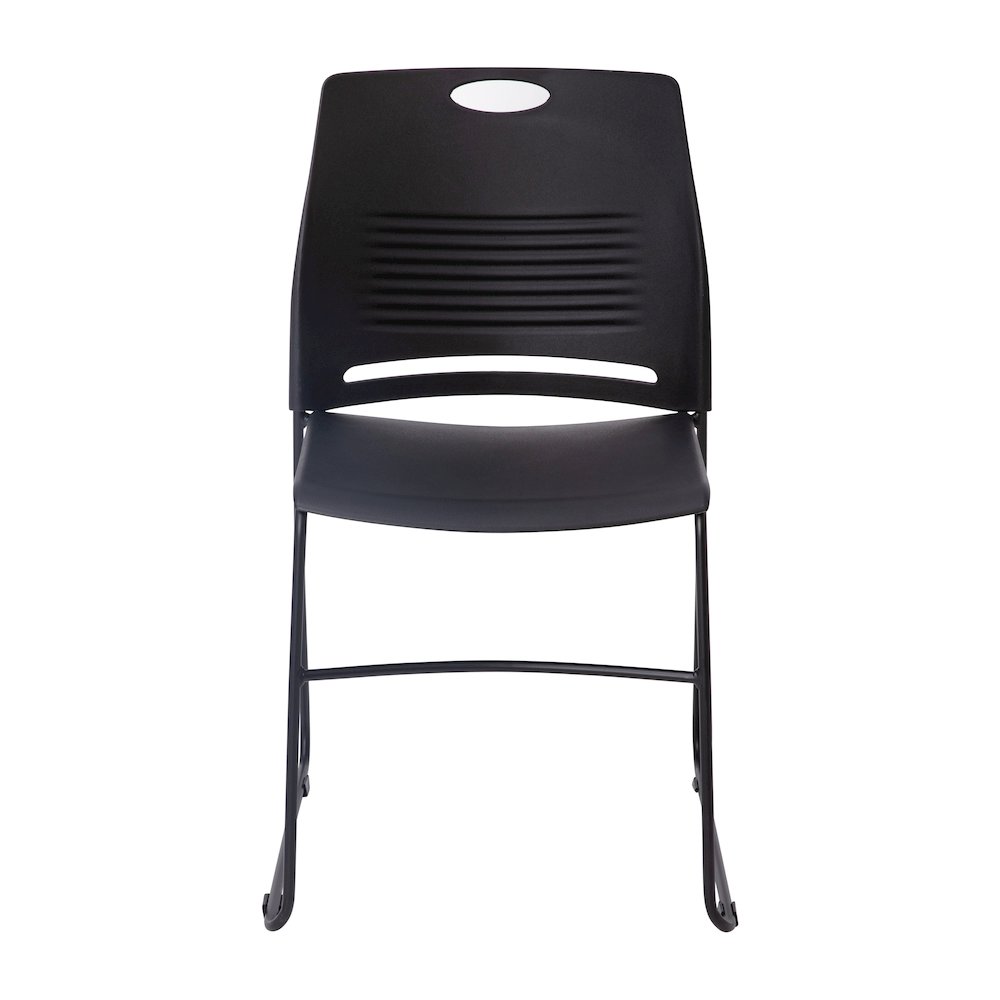 Modern Commercial Grade Contoured Stack Chair with Sled Base. Picture 11