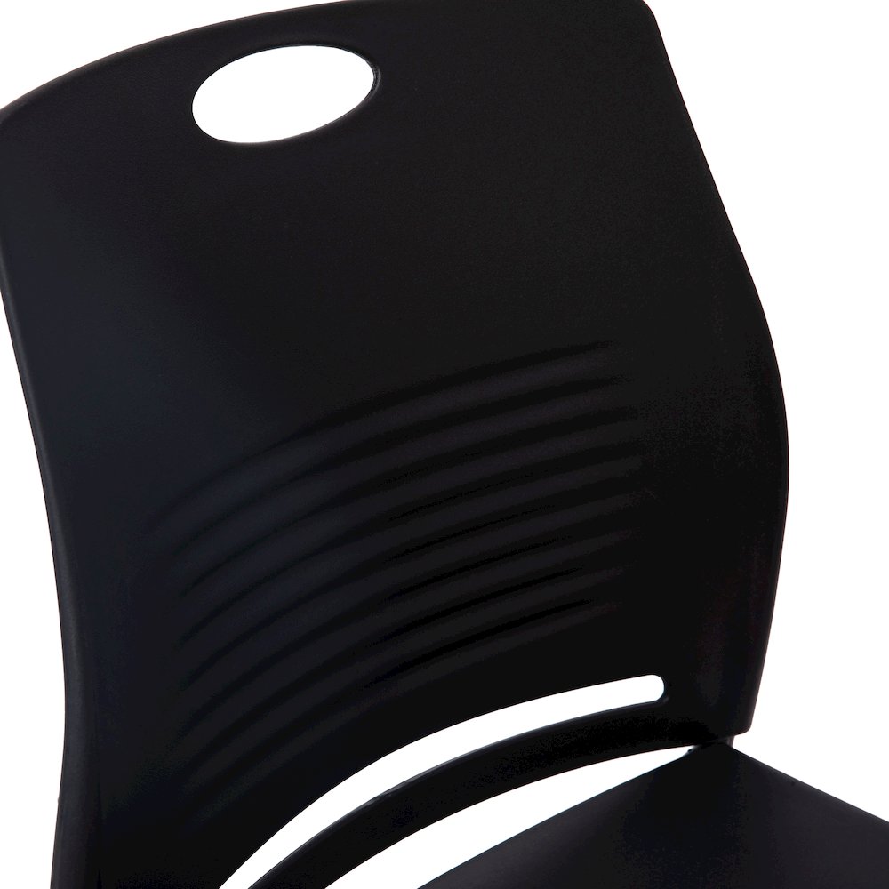 Modern Commercial Grade Contoured Stack Chair with Sled Base. Picture 9