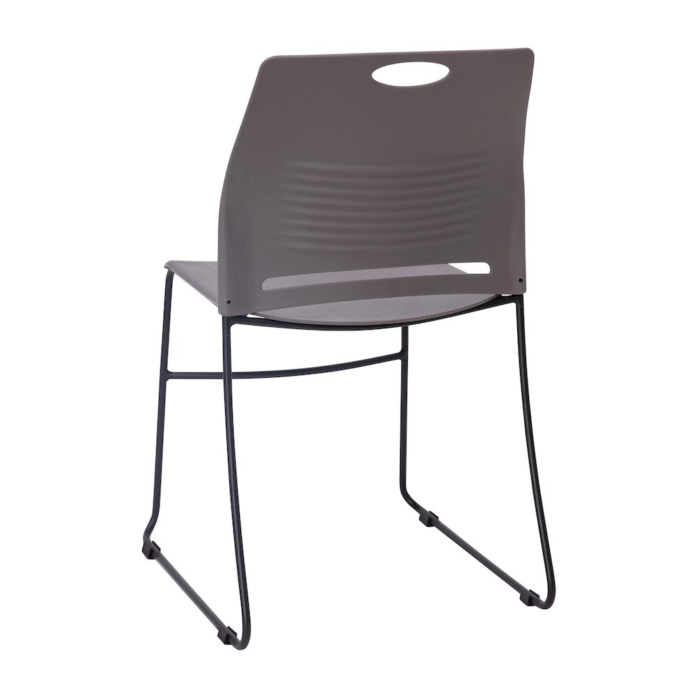 Modern Commercial Grade Contoured Stack Chair with Sled Base. Picture 8