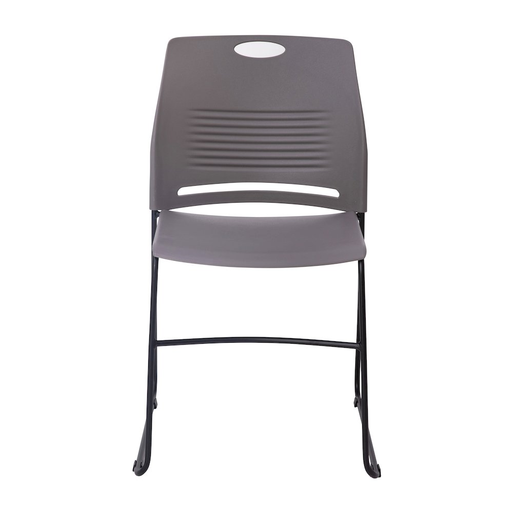 Modern Commercial Grade Contoured Stack Chair with Sled Base. Picture 11