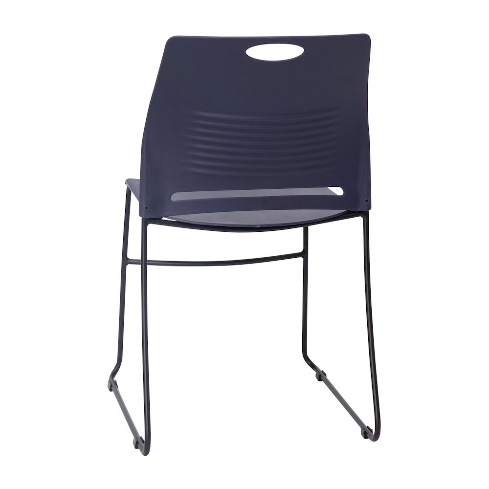 Modern Commercial Grade Contoured Stack Chair with Sled Base. Picture 8