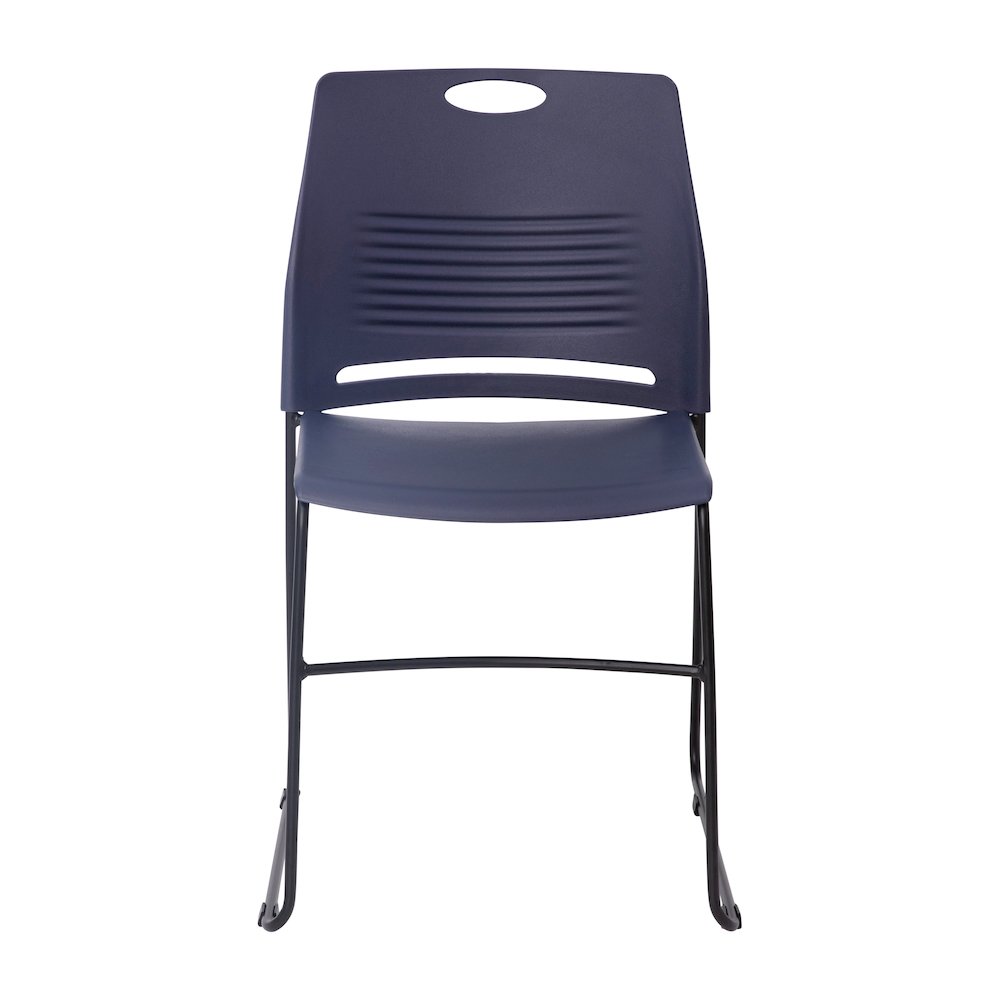 Modern Commercial Grade Contoured Stack Chair with Sled Base. Picture 11