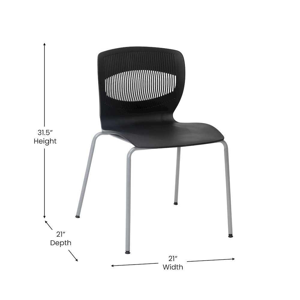 Modern Commercial Grade Stacking Chair with Lumbar Support. Picture 5