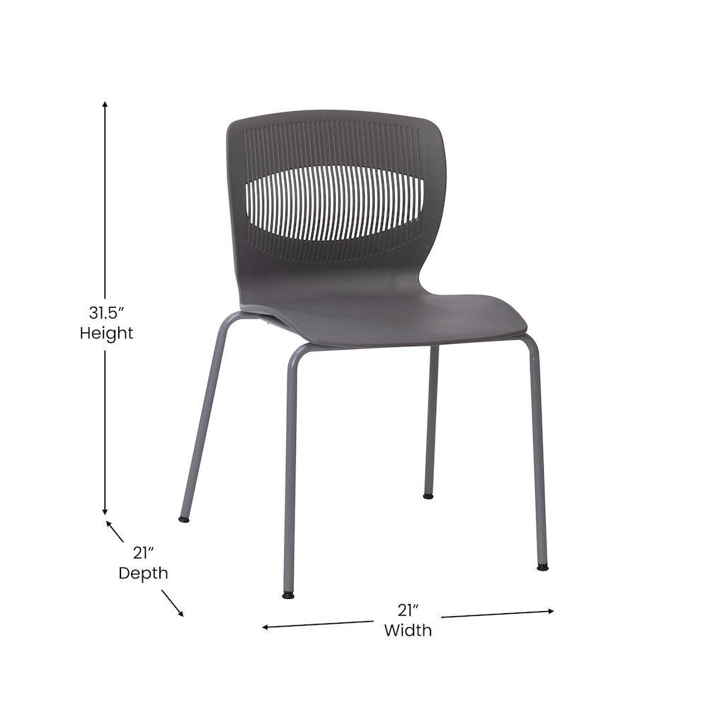 Modern Commercial Grade Stacking Chair with Lumbar Support. Picture 5